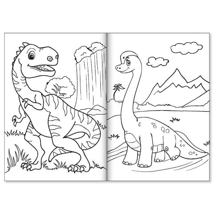 Раскраска в дорогу "Динозавры"