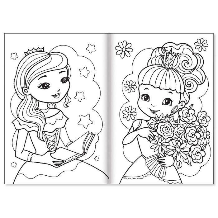 Раскраска в дорогу "Принцессы и феи"