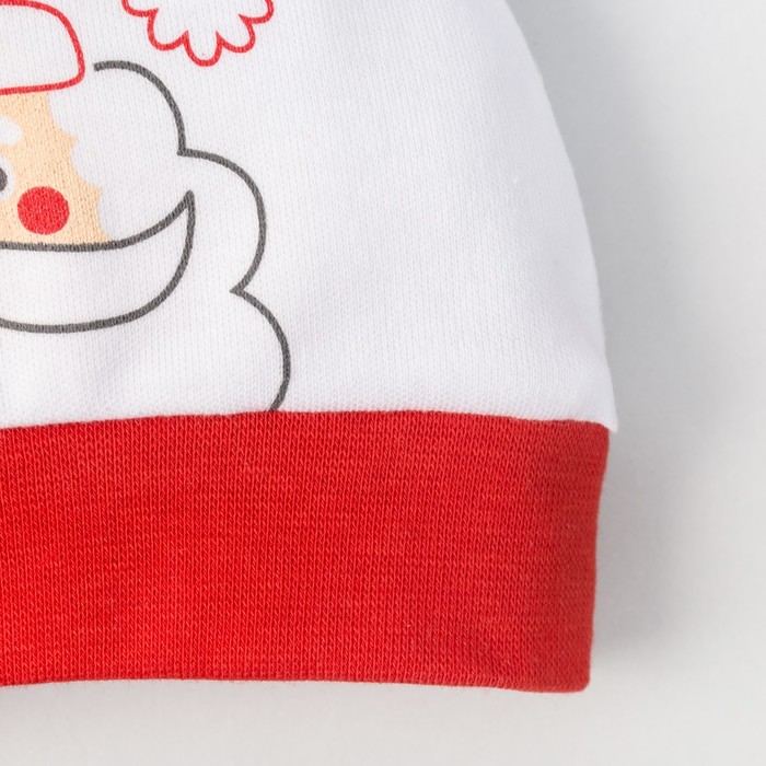 Чепчик (шапочка) "Любимчик деда мороза", размер 46, 6-9 мес 2412965