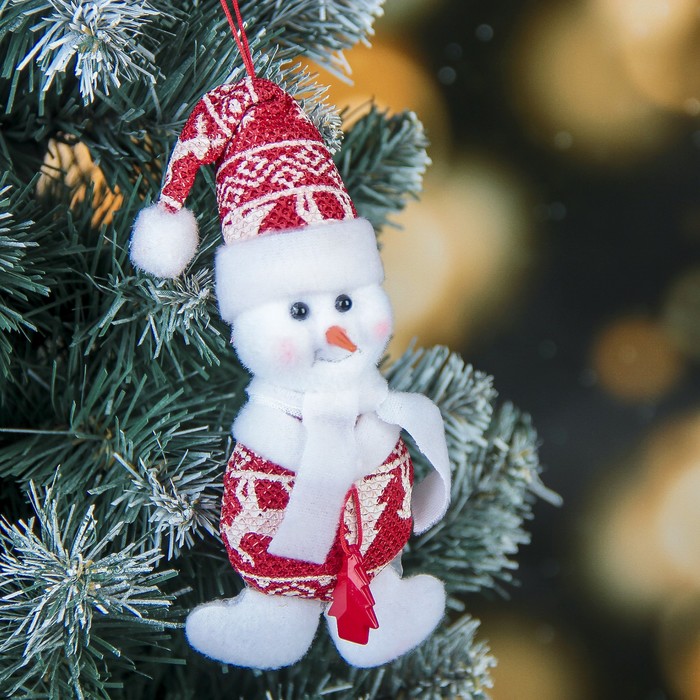 Мягкая снеговик с олешками 12 см