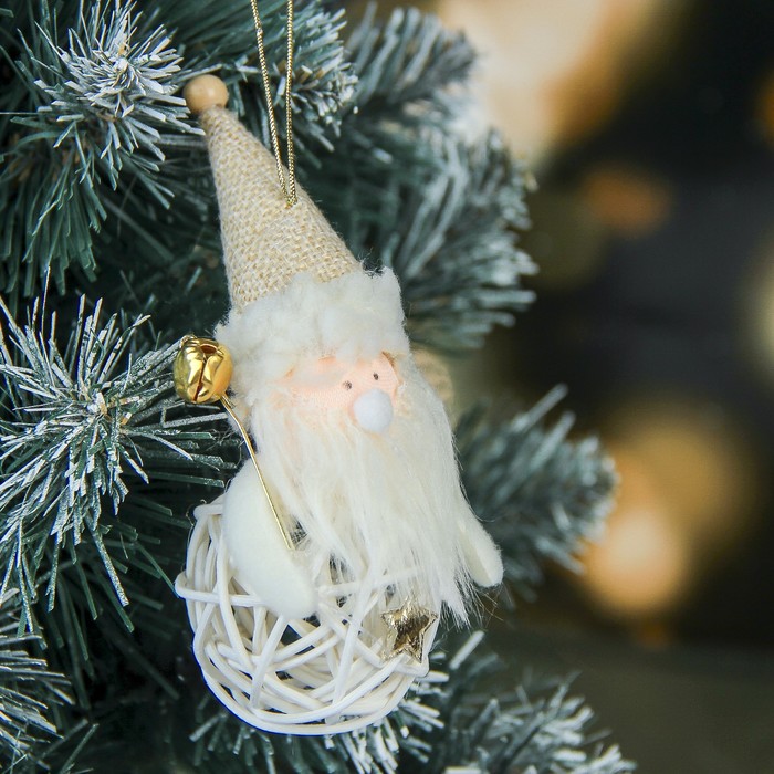 Мягкая дед мороз на шарике 9 см