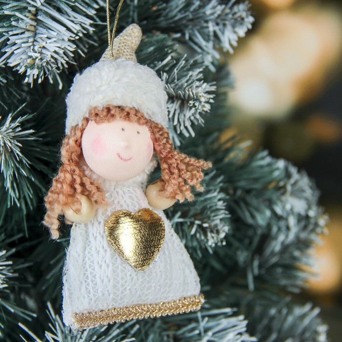 Мягкая девочка вязаная 14 см