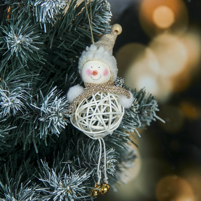 Мягкая снеговик шарик 16 см