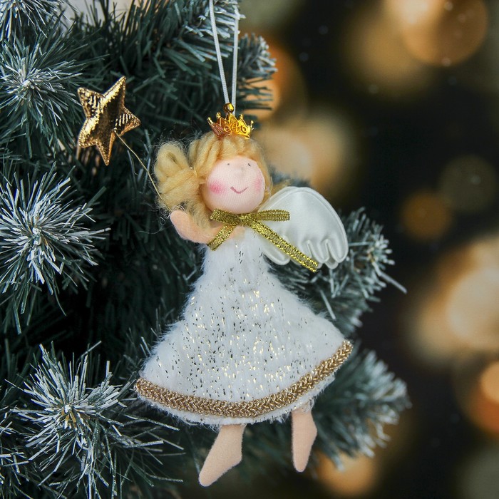 Мягкая девочка люрекс 12 см звездочка