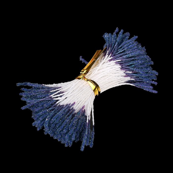 Тычинки для искусственных цветов "Пушистые тёмно-фиолетовые" длина 6 см (набор 170 шт)