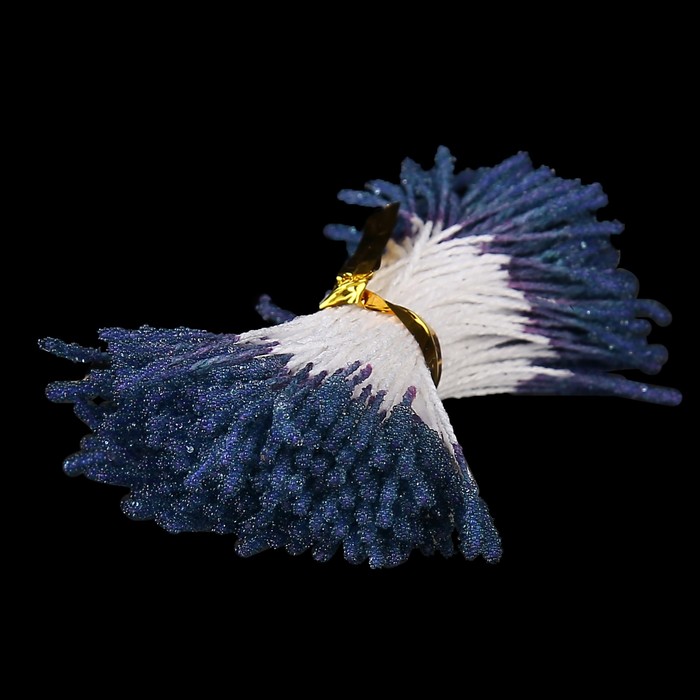 Тычинки для искусственных цветов "Пушистые тёмно-фиолетовые" длина 6 см (набор 170 шт)