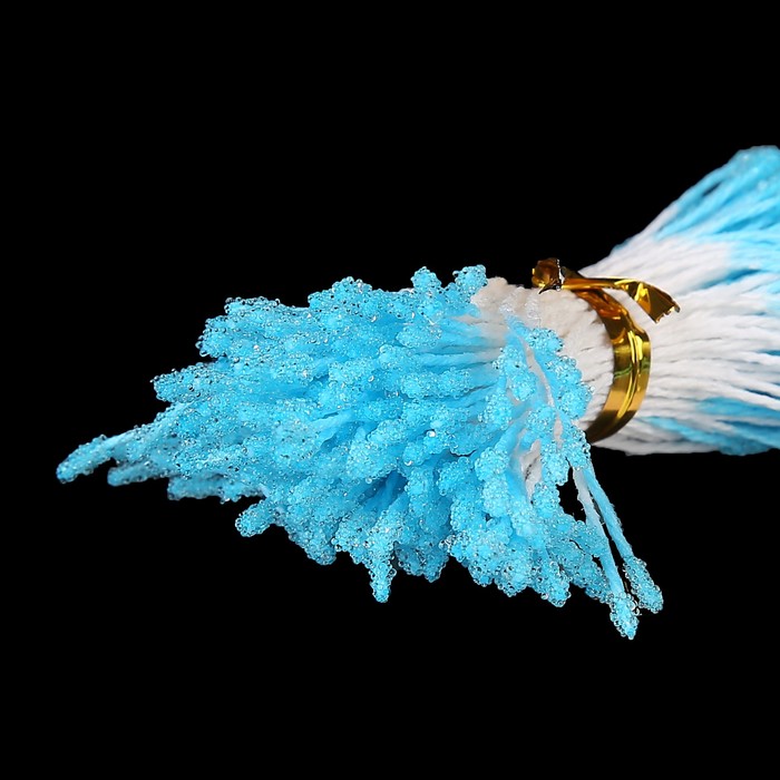 Тычинки для искусственных цветов "Пушистые голубые" длина 6 см (набор 170 шт)