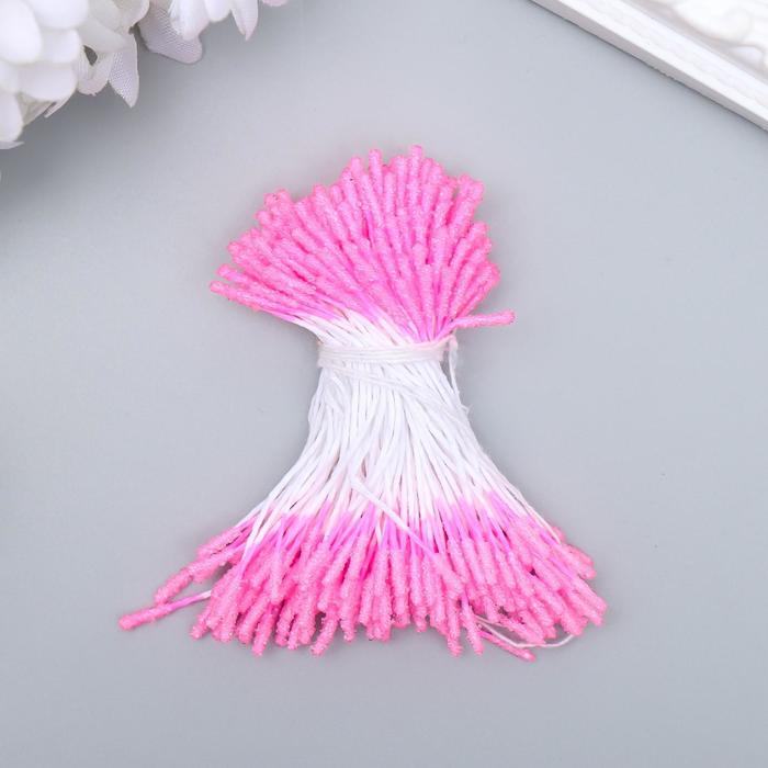 Тычинки для искусственных цветов "Пушистые светло-розовые" длина 6 см (набор 170 шт)