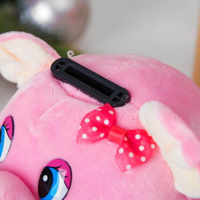 Мягкая музыкальная игрушка-копилка "Хрюша" розовые щёчки