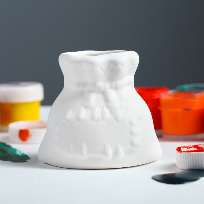 Сувенир-статуэтка под раскраску "Мешочек", 8 см