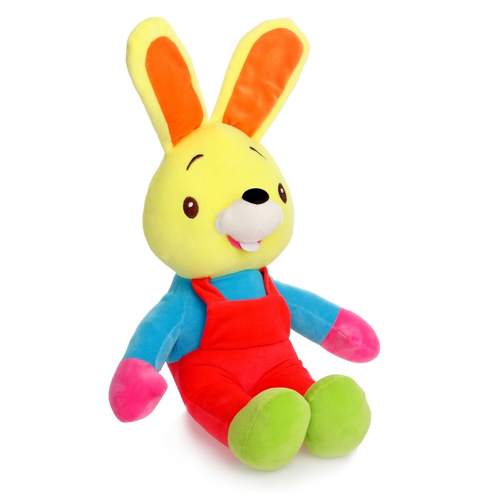 Мягкая игрушка "Заяц в комбинезоне", 40 см, цвет МИКС