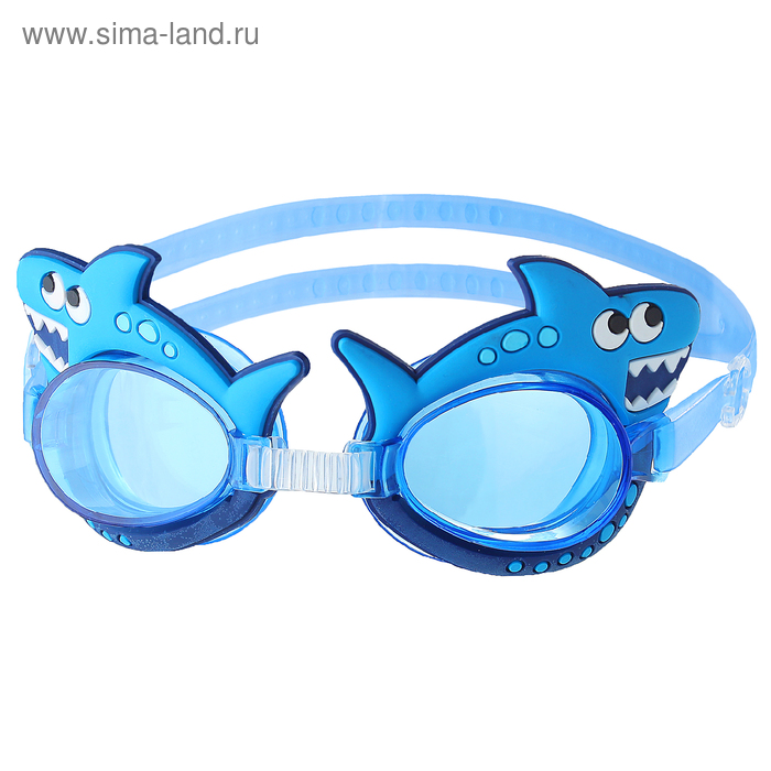 Очки для плавания детские ONLYTOP «Акула» очки полумаска для плавания onlytop