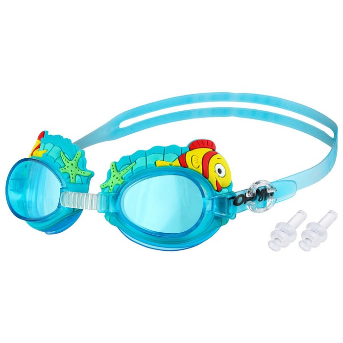 Очки для плавания детские ONLYTOP «Ракушки», беруши очки детские для плавания whale