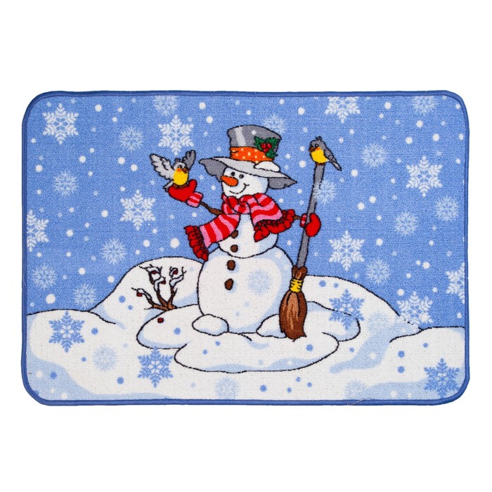 Ковер "Снеговичок", размер 80х120 см, фелт, полиамид 220 гр/м