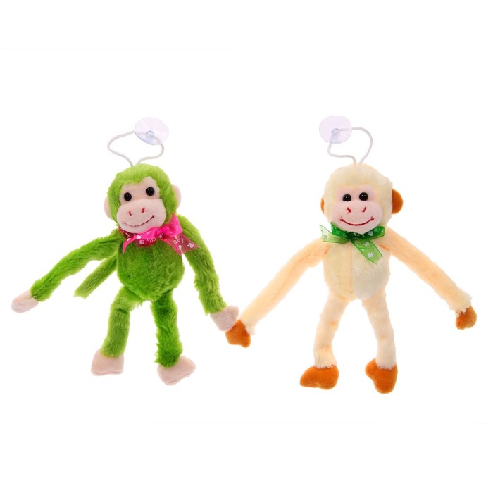 Мягкая игрушка-присоска "Поросёнок с подарком" цвета микс