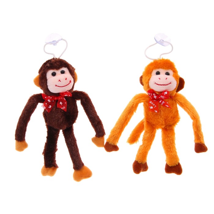 Мягкая игрушка-присоска "Поросёнок с подарком" цвета микс