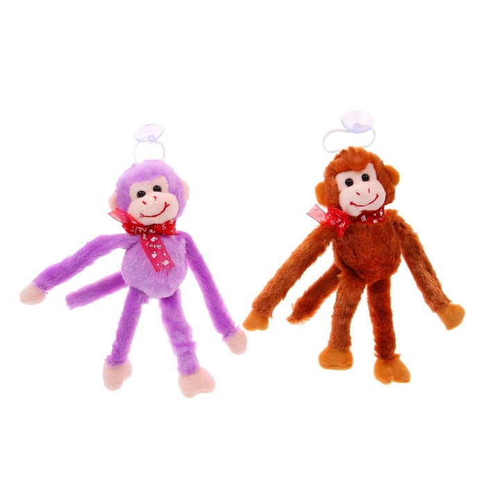 Мягкая игрушка-присоска "Поросёнок с подарком" цвета микс