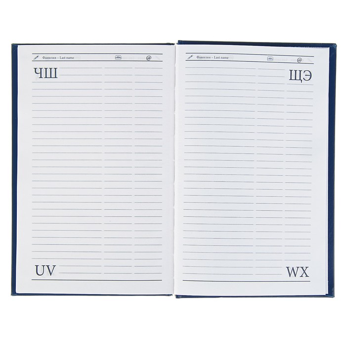 Ежедневник недатированный А5, 320 страниц, бумвинил, синий