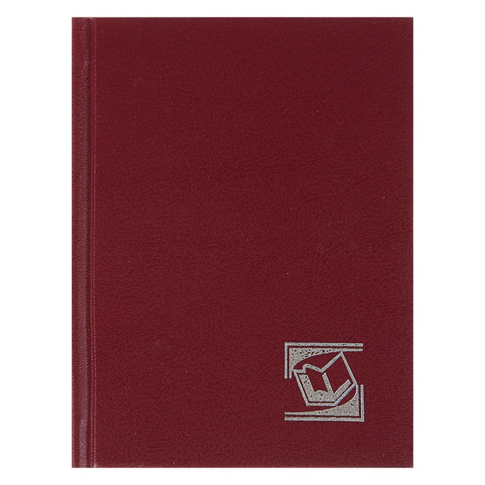 Ежедневник недатированный А6, 192 страницы, бумвинил, бордовый