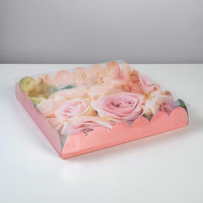 Коробка подарочная с PVC крышкой «Прекрасные грезы», 35 х 35 х 6 см