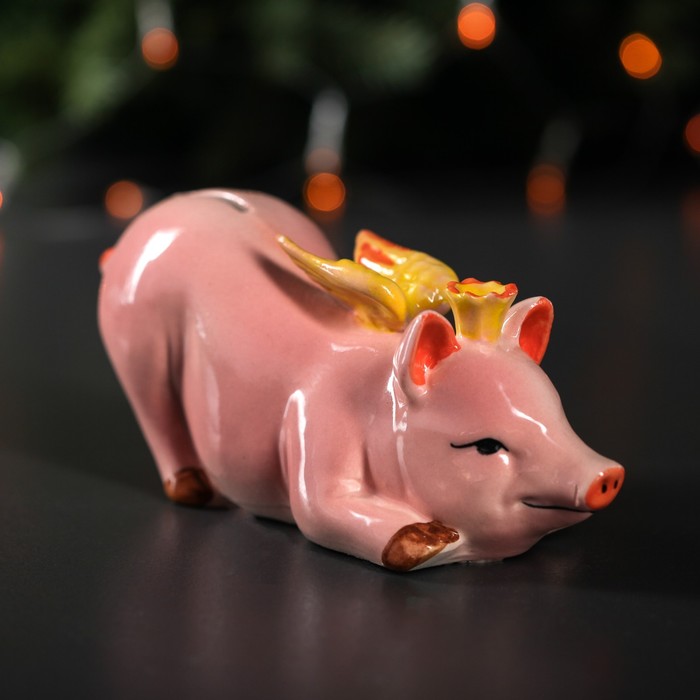 Копилка "Свинка Ангел"