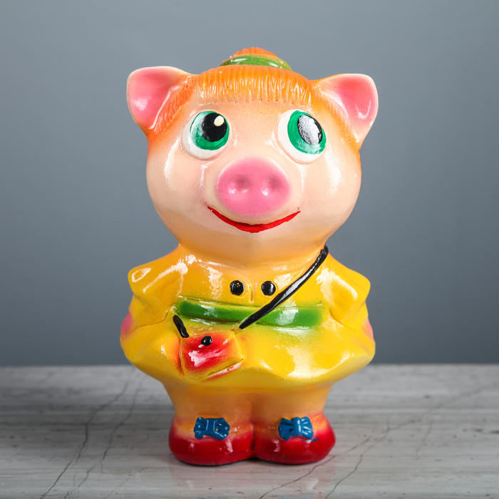 Копилка " Свинка девочка"(17-19,5см) МИКС