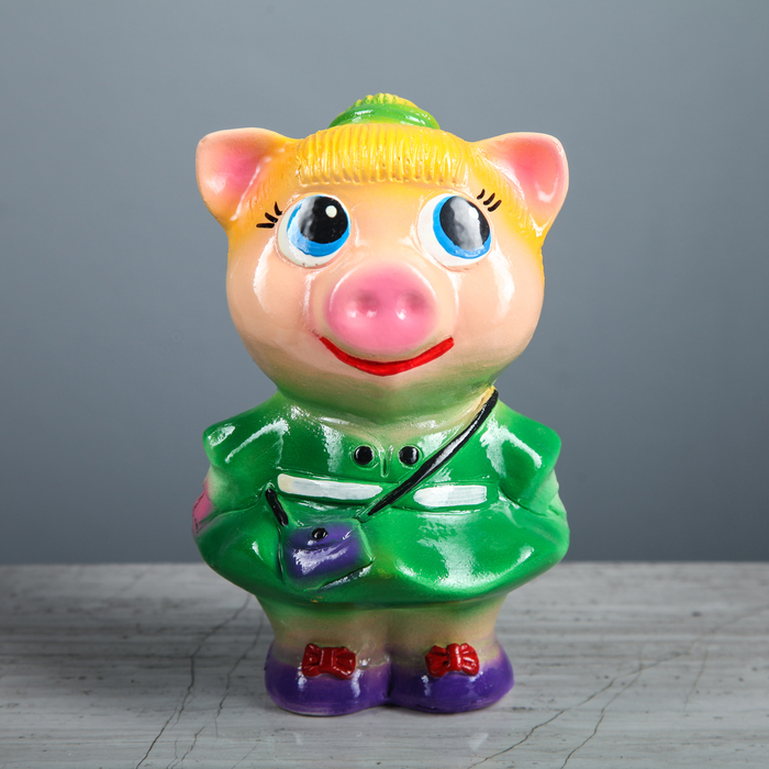 Копилка " Свинка девочка"(17-19,5см) МИКС