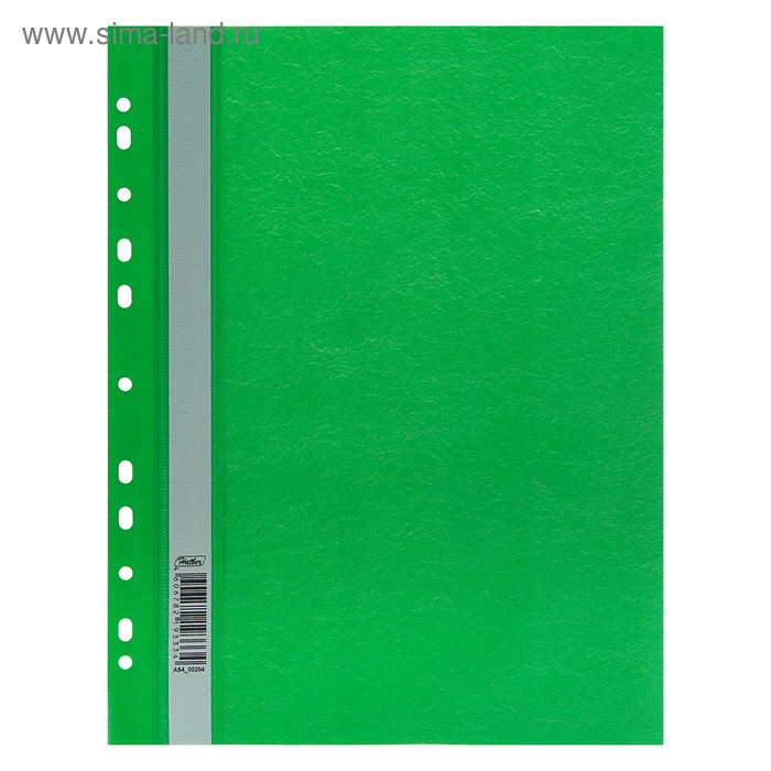 Папка-скоросшиватель А4, 140/180 мкм, зелёная, с перфорацией