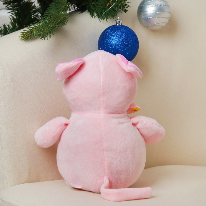 Мягкая игрушка "Поросюшка бант в цветочек" 20 см