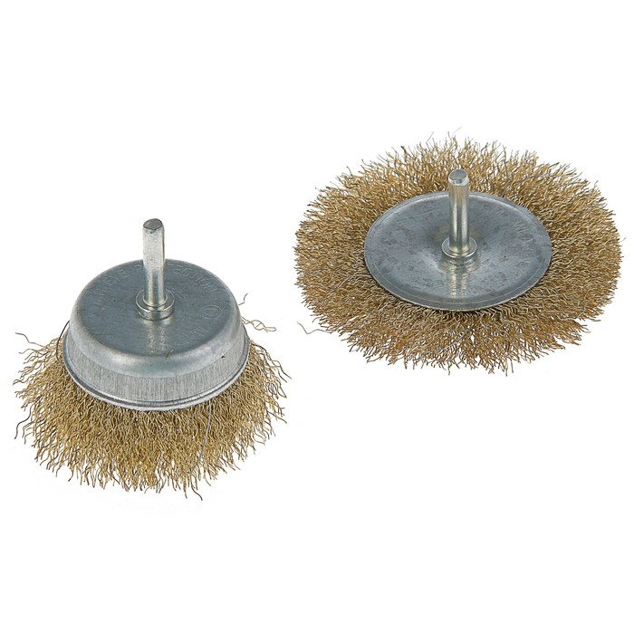 Набор щеток металлических LOM для дрели 2 пр. 100 мм плоская, 75 мм чашка