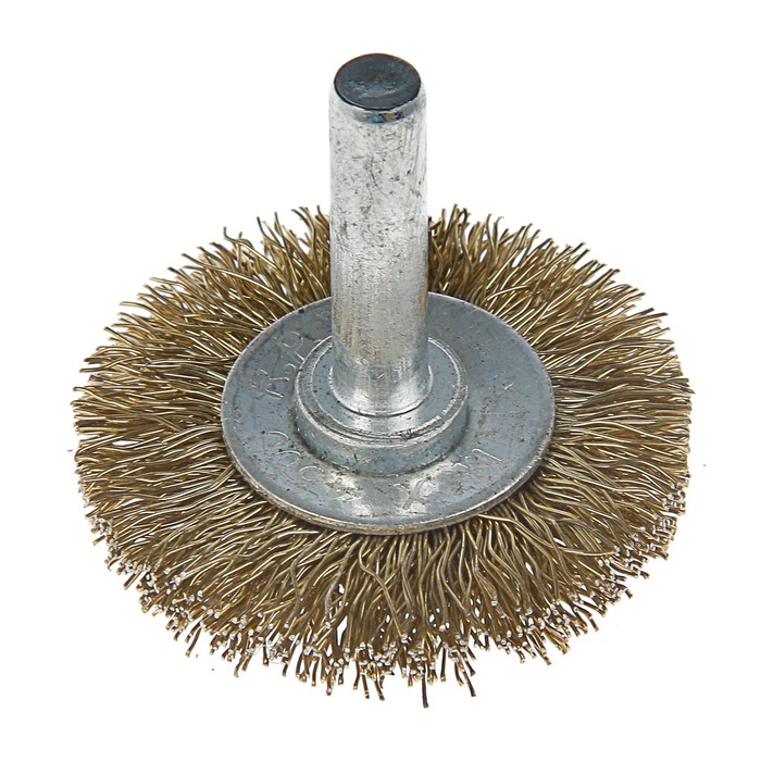 Щетка металлическая LOM для дрели со шпилькой "плоская", 40 мм
