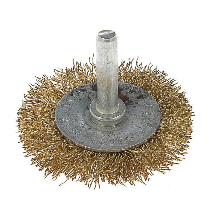 Щетка металлическая LOM для дрели со шпилькой "плоская", 50 мм