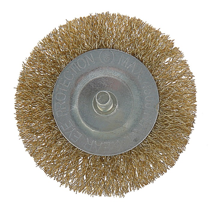Щетка металлическая LOM для дрели со шпилькой "плоская", 65 мм