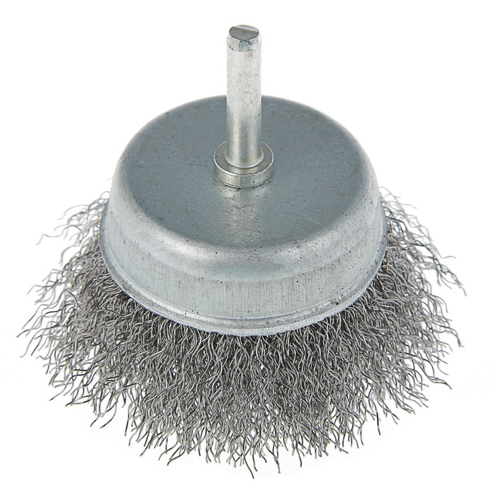 Щетка металлическая TUNDRA basic для дрели со шпилькой "чашка", 75 мм