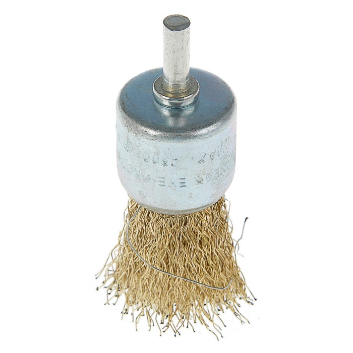 Щетка металлическая LOM для дрели со шпилькой "плоская", 30 мм
