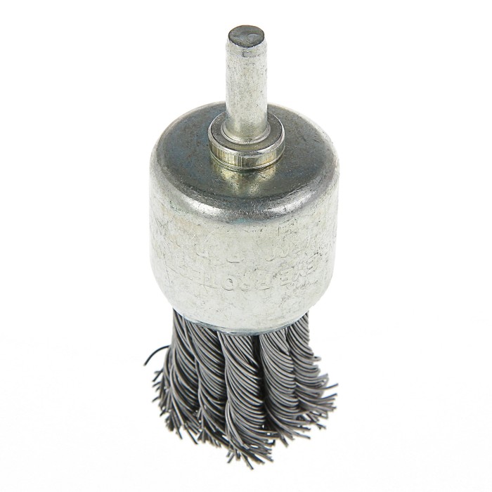 Щетка металлическая TUNDRA basic для дрели со шпилькой, крученая "чашка", 30 мм