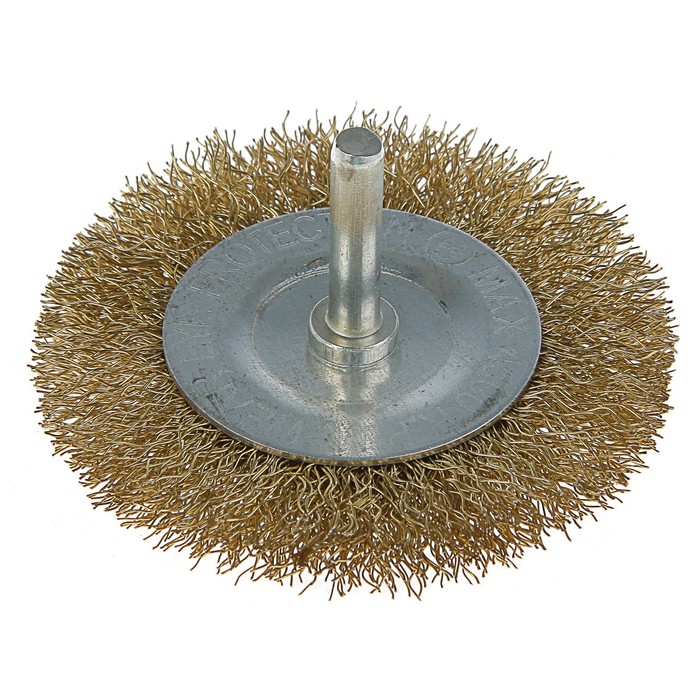 Щетка металлическая LOM для дрели со шпилькой "плоская", 75 мм