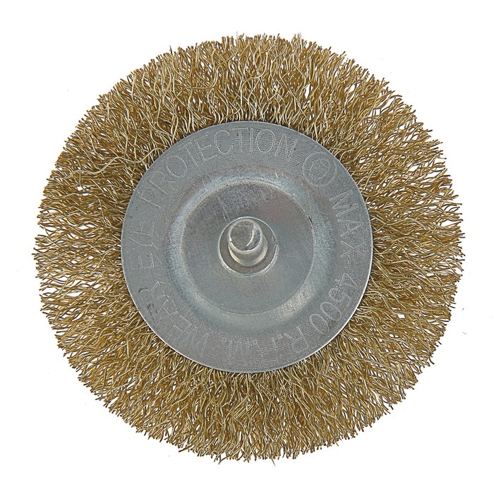Щетка металлическая LOM для дрели со шпилькой "плоская", 75 мм