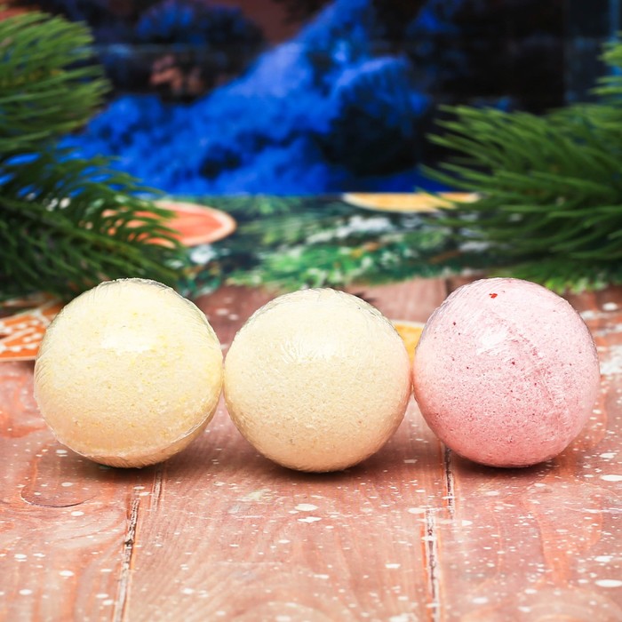 Бомбочки для ванны "Чудес в Новом году", 3 шт.