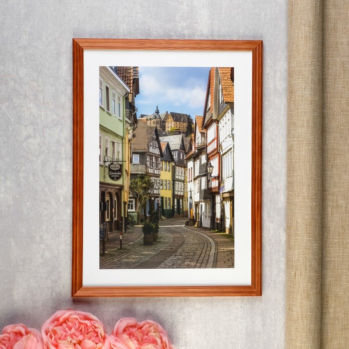 Фоторамка 25х35 см (3N04) красное дерево