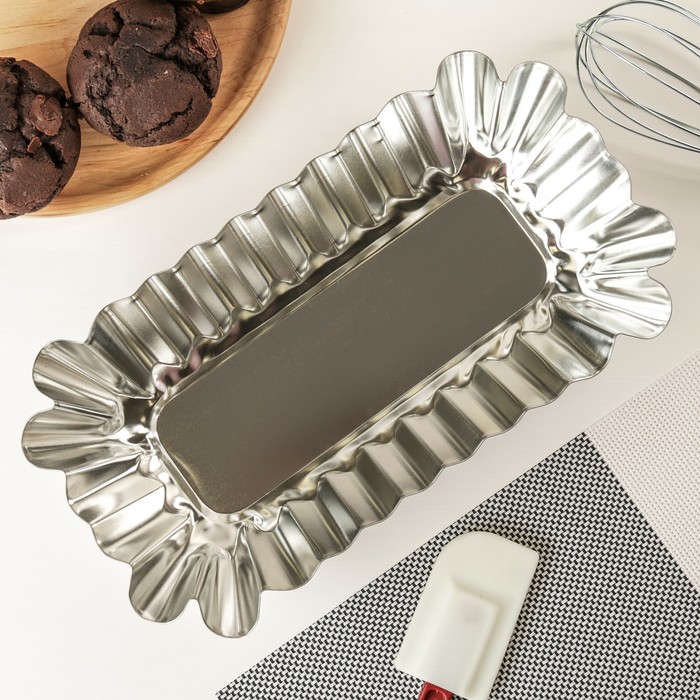 Форма для выпечки "Прямоугольник волнистый" 31х15,5х6 см