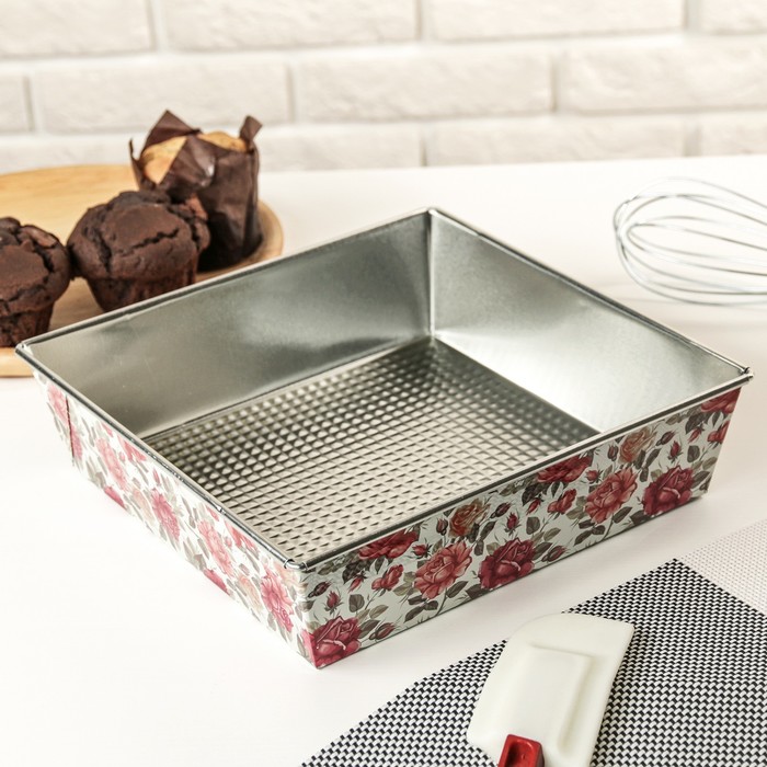 Форма для выпечки "Квадрат. Розарий" 24х6 см