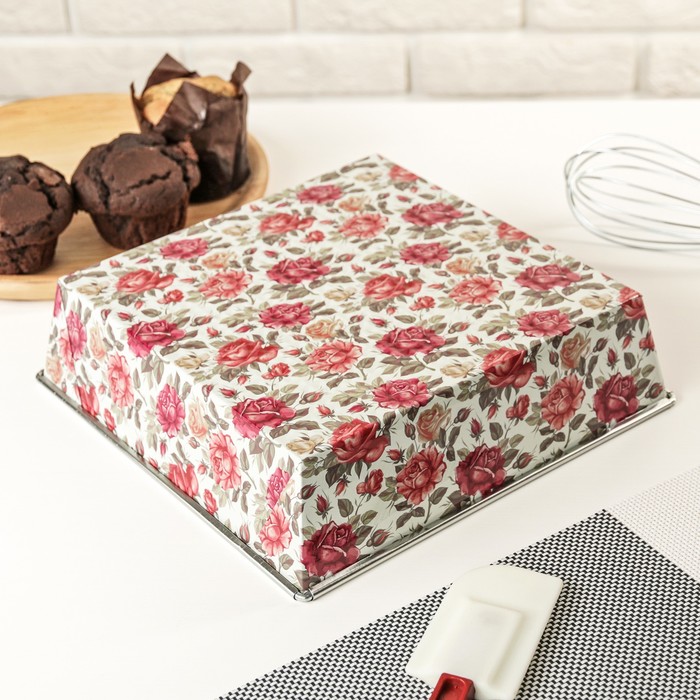 Форма для выпечки "Квадрат. Розарий" 24х6 см