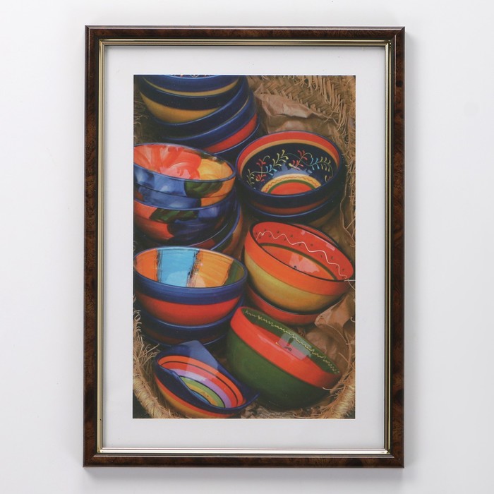 Фоторамка пластик 21х30 см (582Р) тёмный орех