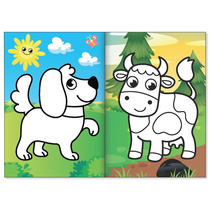 Набор раскрасок для самых маленьких, 6 шт