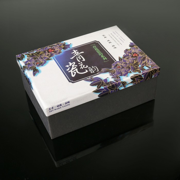 Набор для чайной церемонии "Синяя роза", 10 предметов: чахай 150 мл, гайвань 150 мл, 8 чашек 50 мл