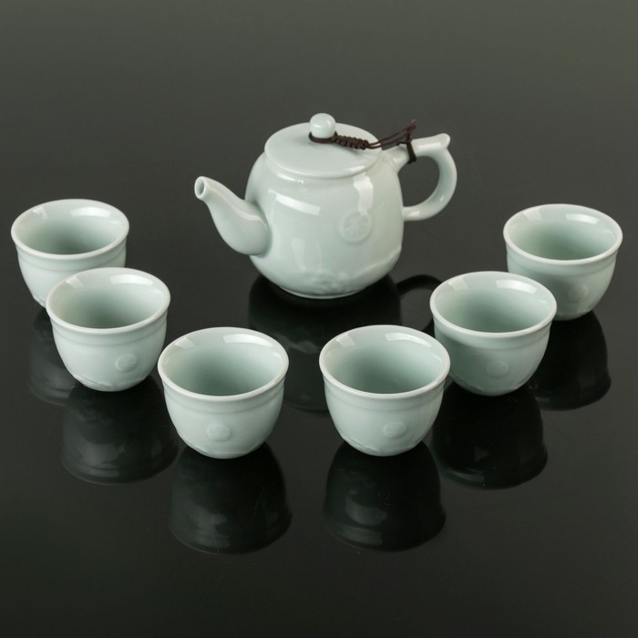 Набор для чайной церемонии "Чайпитие", 7 предметов: чайник 280 мл, 6 чашек 100 мл