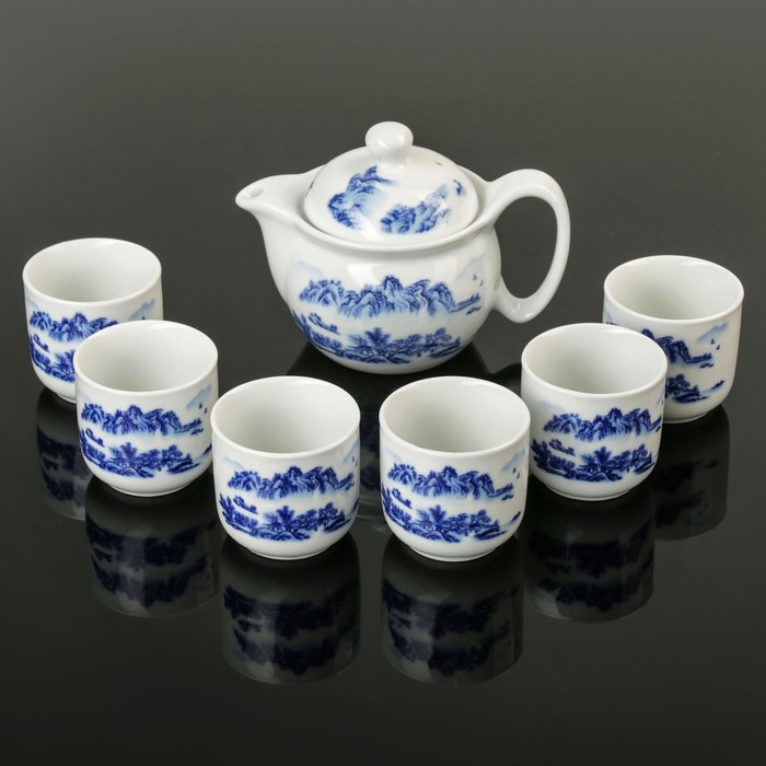 Набор для чайной церемонии "Горы", 7 предметов: чайник 300 мл, 6 чашек 100 мл