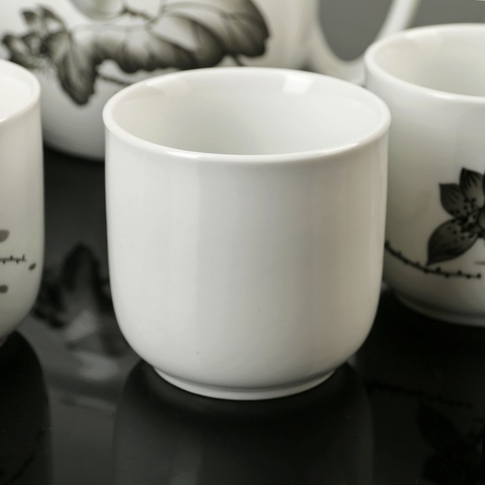 Набор для чайной церемонии "Веточка", 7 предметов: чайник 300 мл, 6 чашек 100 мл