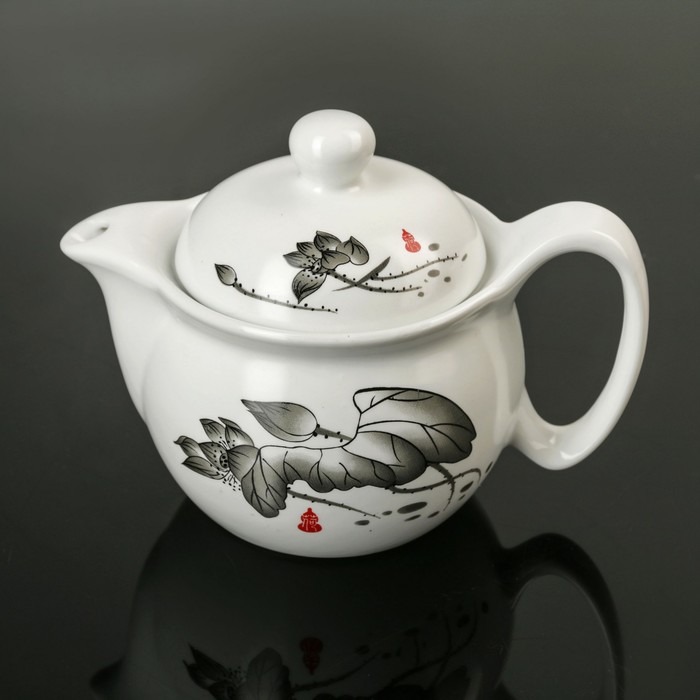 Набор для чайной церемонии "Веточка", 7 предметов: чайник 300 мл, 6 чашек 100 мл